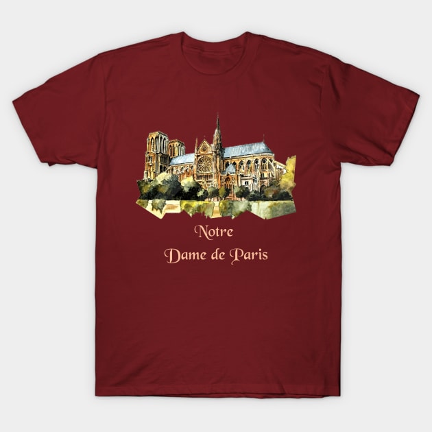 Notre dame de Paris T-Shirt by STYLISH CROWD TEES